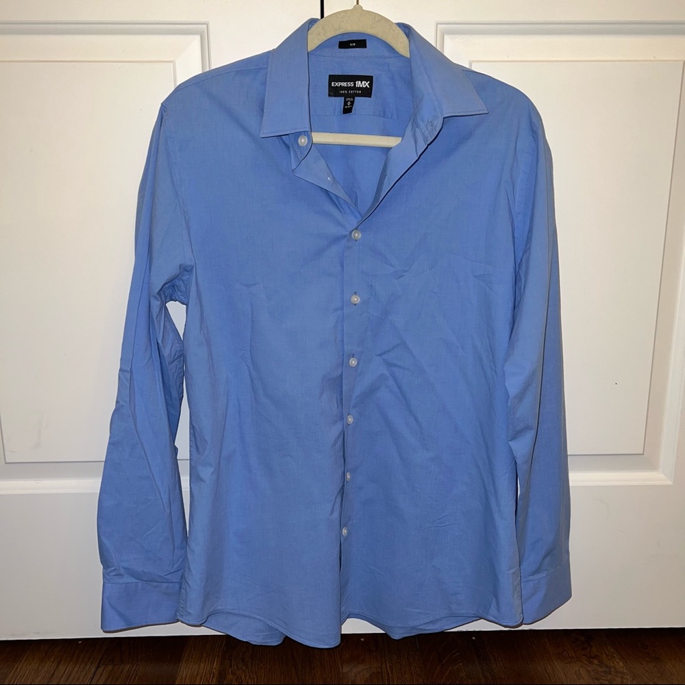 Express 1MX Slim Button Down Shirt